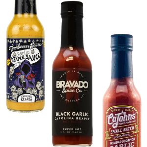 Garlic Lovers Hotter Hot Sauces Gift Set, 3/5oz.