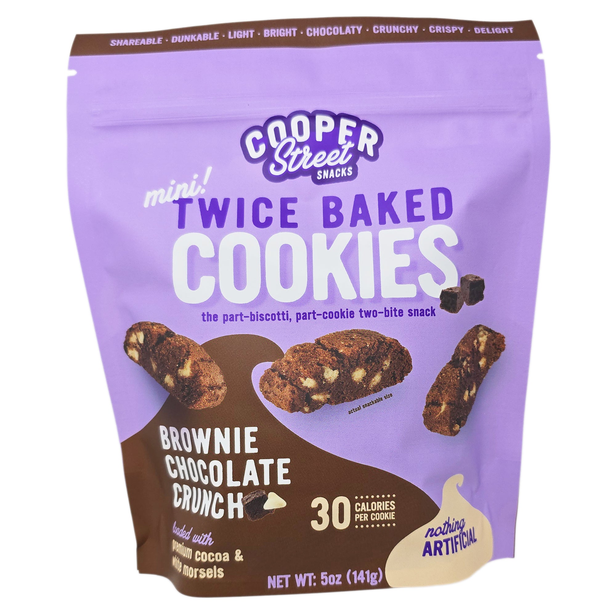 Cooper Street Snacks Twice Baked Brownie Chocolate Crunch Cookies – 5o