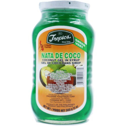 Tropics – Nata De Coco (Coconut Gel in Syrup) Green – 12 OZ