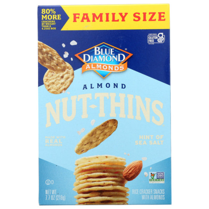Blue Diamond – Cracker Nut Thins Sea Salt, 7.7 oz | Pack of 6