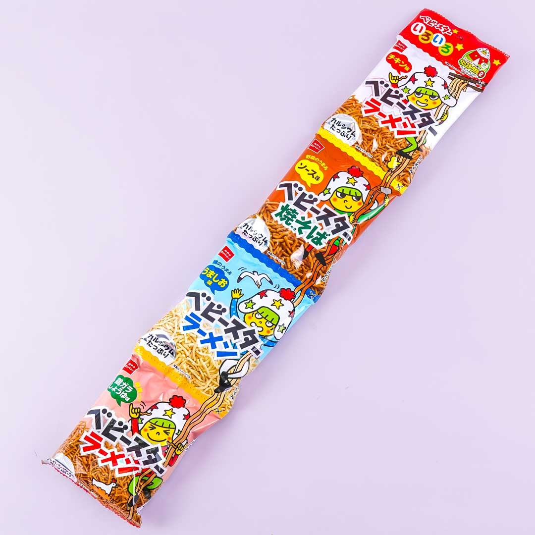 Baby Star Mixed Flavor Noodle Snacks – 4 pcs
