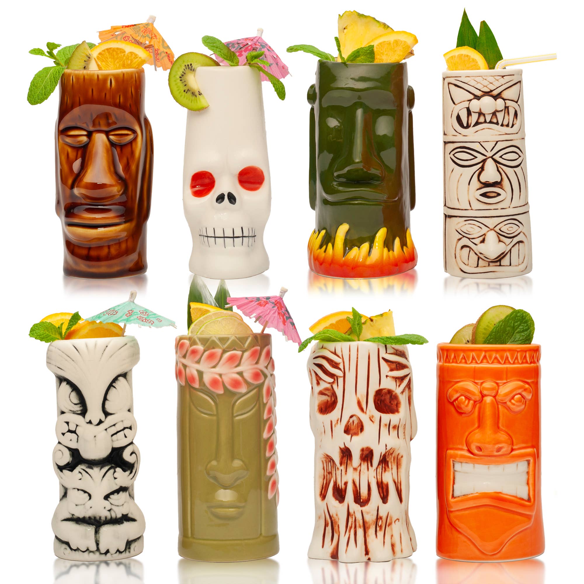 Lemonsoda – Hard-Carved and Hand-Painted Tiki Mugs – Assorted (1pc)