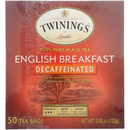 Twinings – English Breakfast Decaf Tea, 50 Bags | Pack of 6