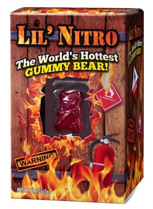 Lil’ Nitro: The World’s Hottest Gummy Bear, 3 Grams.