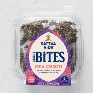 Sattva Vida Chia Crunch Energy Bites Pack – 5 pieces x 8 packs