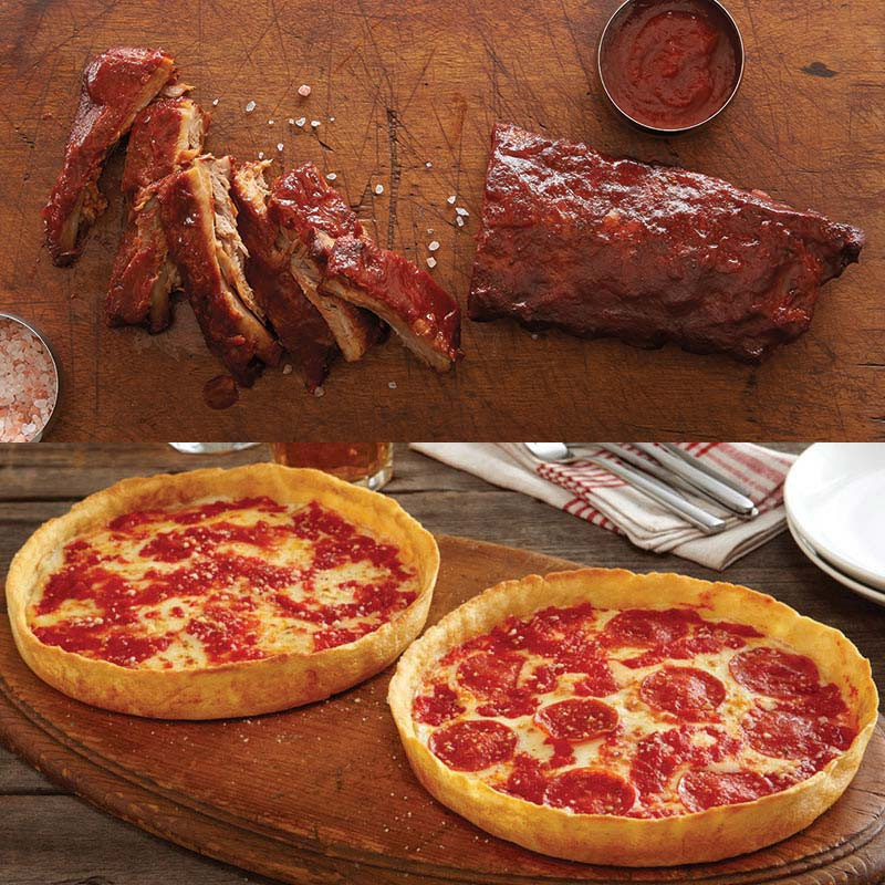 Twin Anchors Baby Back Ribs & 2 Lou’s Pizzas