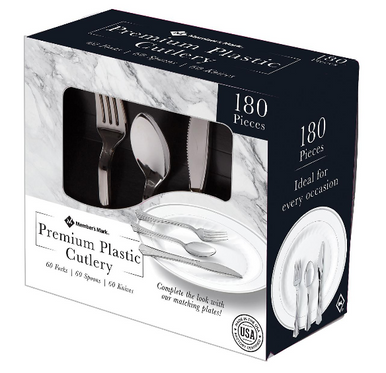 Member’s Mark Premium Silver-Look Cutlery Combo, 180 ct.