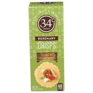 34 Degrees – Crispbread Rosemary, 4.5 Oz | Pack of 12