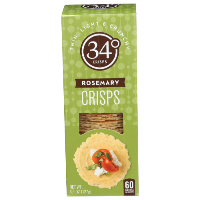 34 Degrees – Crispbread Rosemary, 4.5 Oz | Pack of 12