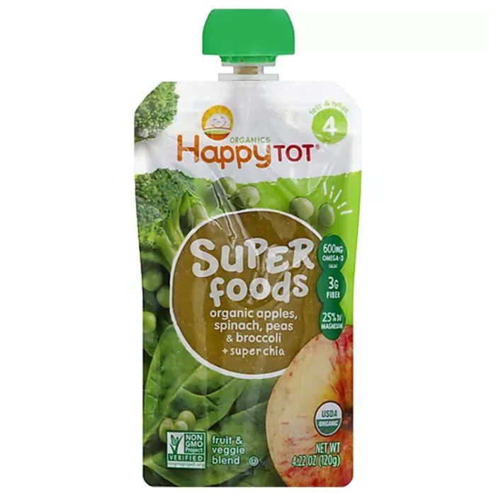 Happy Tot – Sprouts Appl Spinach Peas Broccoli Or 4.22 Oz – Pack Of 16