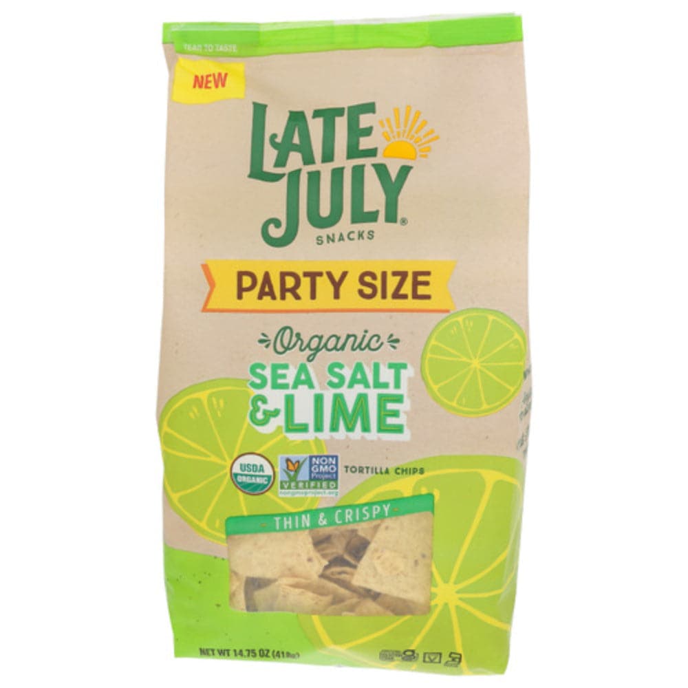 Late July – Tortilla Chips Sea Salt And Lime, 14.75 Oz | Pack of 9