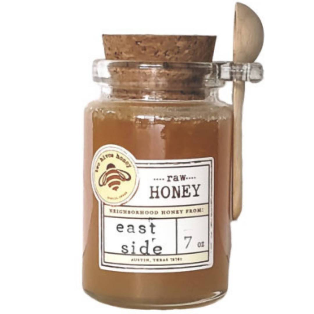 Raw Honey w/ Cork & Spoon Jars – 6 Jars x 7oz