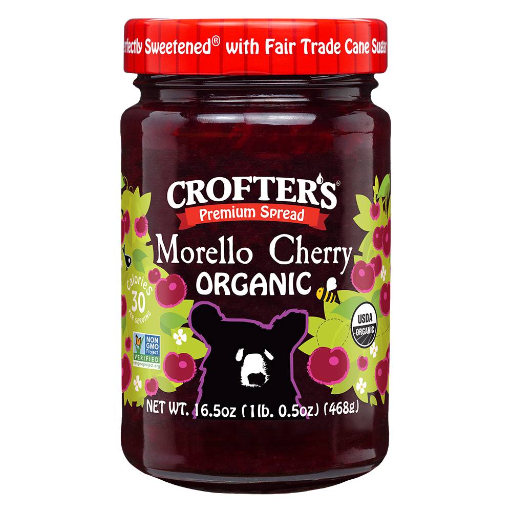 Crofter’s Premium Spread Organic – Morello Cherry 16.5 Oz | Pack of 6