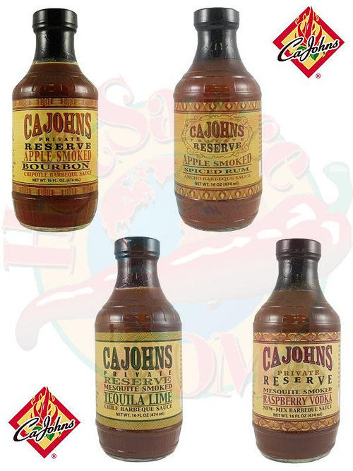 CaJohn’s BBQ Sauces Variety 4 Pack, 4/16oz.