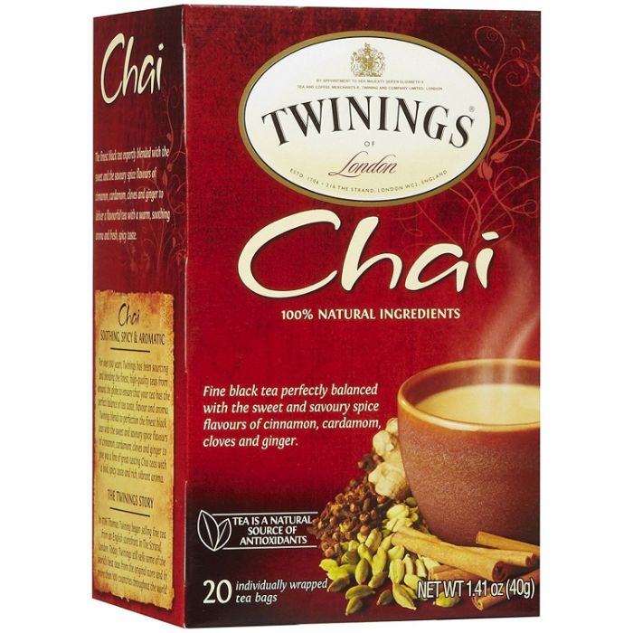 Twinings – Chai Tea, 20 Bags | Pack of 6