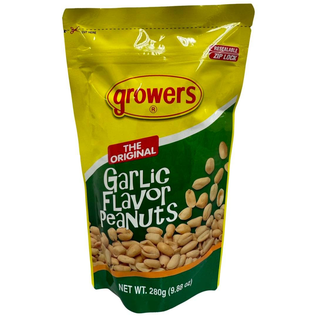 Growers – The Original Garlic Flavor Peanuts Regular – BIG PARTY PACK – 9.88 OZ