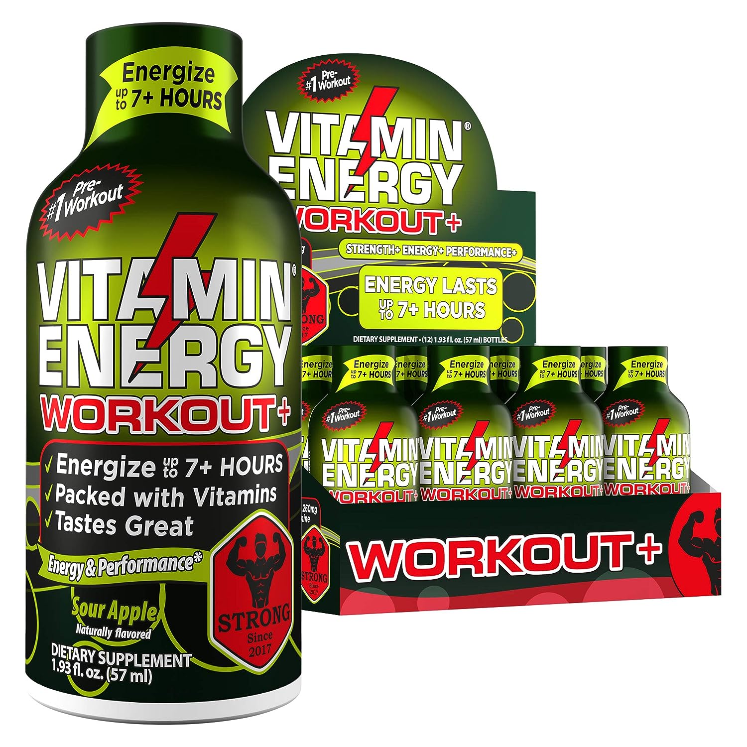 Vitamin Energy Shot Energy Workout 1.93 Fo – Pack Of 12
