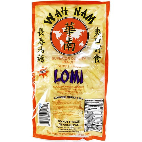 Wah Nam – Fresh Lomi – Superior Quality Pancit – Cooked Chinese Noodles- Ready for Stir Fry -14 OZ