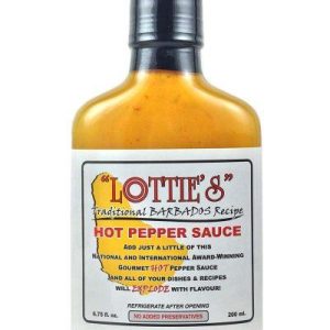 Lottie’s Traditional Barbados Yellow Hot Pepper Sauce, 6.75oz.