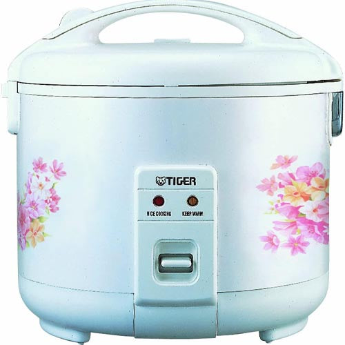 Tiger (JNP-1800) – FL 10-Cup (Uncooked) Rice Cooker and Warmer – Floral White – Made in Japan