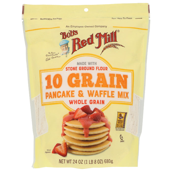 Bob’s Red Mill – Mix, Pancake & Waffle, 10 Grain, 24 Oz | Pack of 4