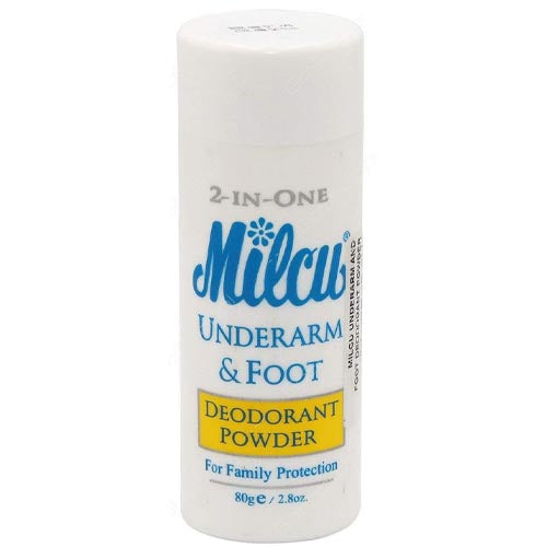 Milcu – 2 in 1 – Underarm and Foot Deodorant Powder – 80 G