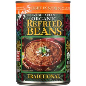 Amy’s – Bean Refried Low Sodium Traditional Gluten-Free, 15.4 Oz | Pac