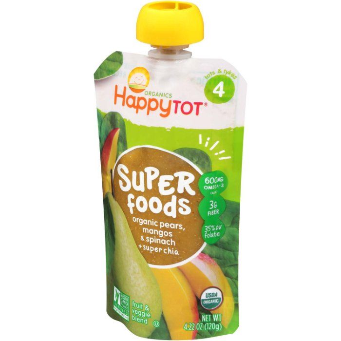 Happy Tot – Stage4 Spinach Mango & Pear Org 4.22 Oz – Pack Of 16