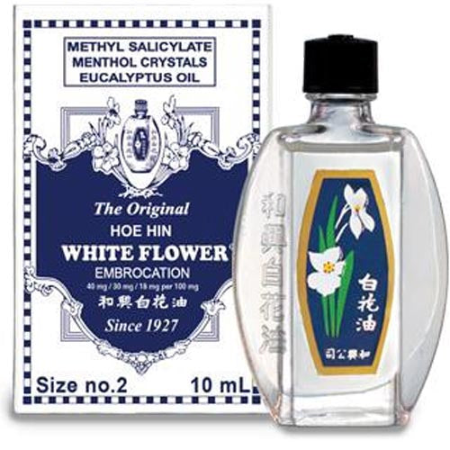 Hoe Hin – White Flower – Embrocation – Methyl Salicylate – Menthol Crystals – Eucalyptus Oil – Size No 2 – 10 ML