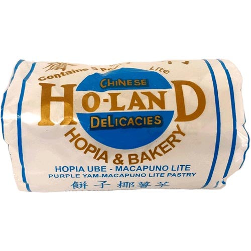 Ho-Land – Hopia and Bakery – Chinese Delicacies – Hopia Ube – Macapuno Lite – Purple Yam – Macapuno Lite Pastry (FROZEN) – 5 Pieces – 8 OZ