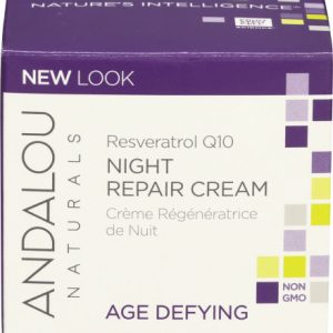 Andalou Naturals – Night Cream Repair Resveratrol Q10, 1.7 oz