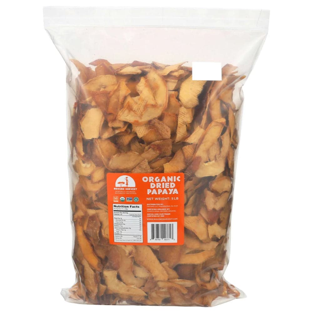 Mavuno Harvest – Papaya Dried Fruit Snacks, 5 lb