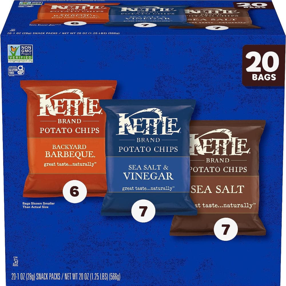 Kettle Foods – Variety Pack Potato Chips 20 OZ – Pack of 4