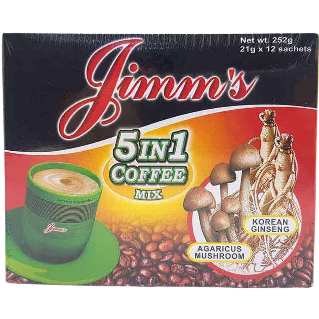 Jimm’s – 5 in 1 Coffee Mix – 12 Sachets – 21 G