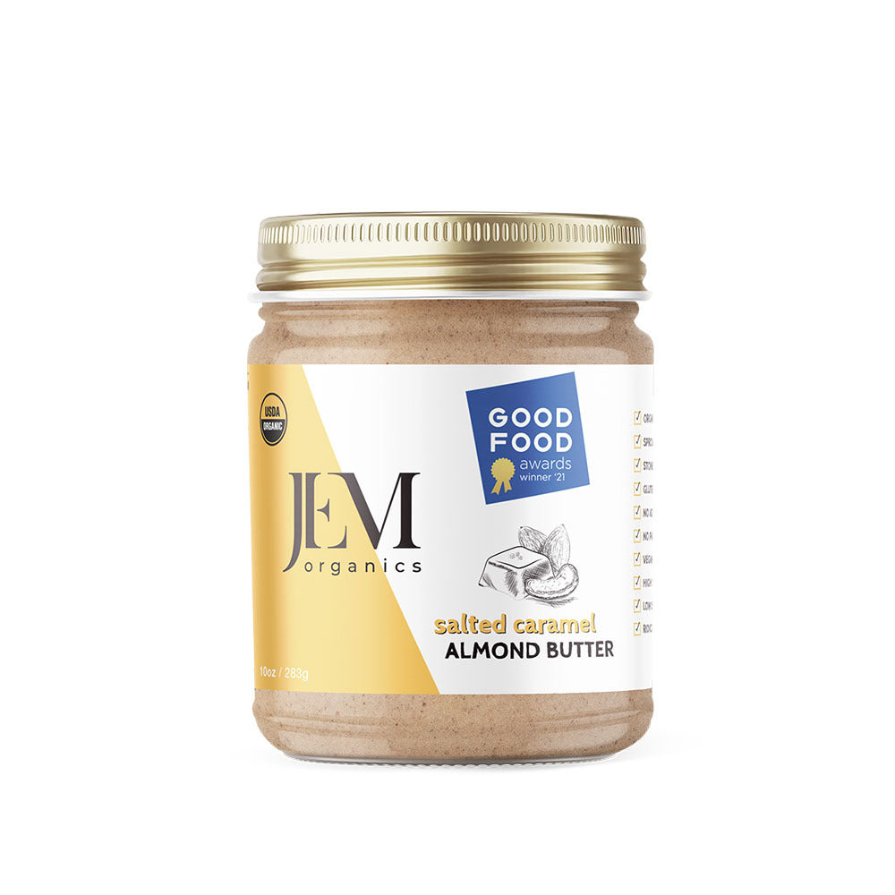 JEM Organics Salted Caramel Almond Butter – Medium 6 pack