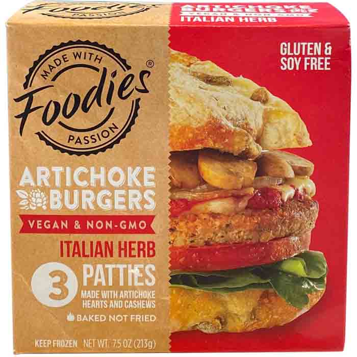 Foodies – Burger Artichoke Italian Herb, 7.5oz | Pack of 8