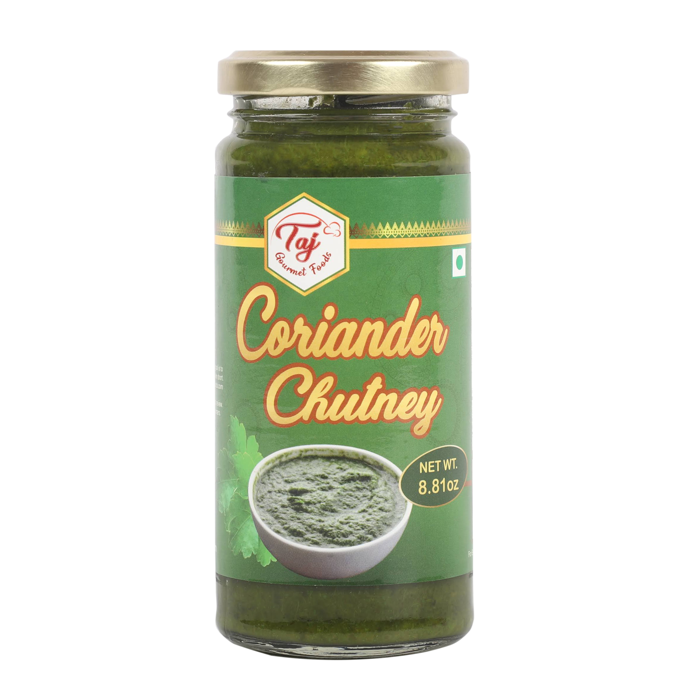 TAJ Coriander Chutney, 250g (8.81 Oz)