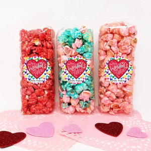 Bright Hearts – Valentine Party Favor Popcorn Bags