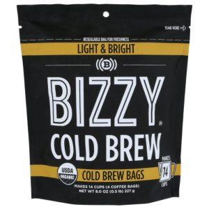 Bizzy Coffee – Organic Light & Bright, 8 oz (Pack of 6)