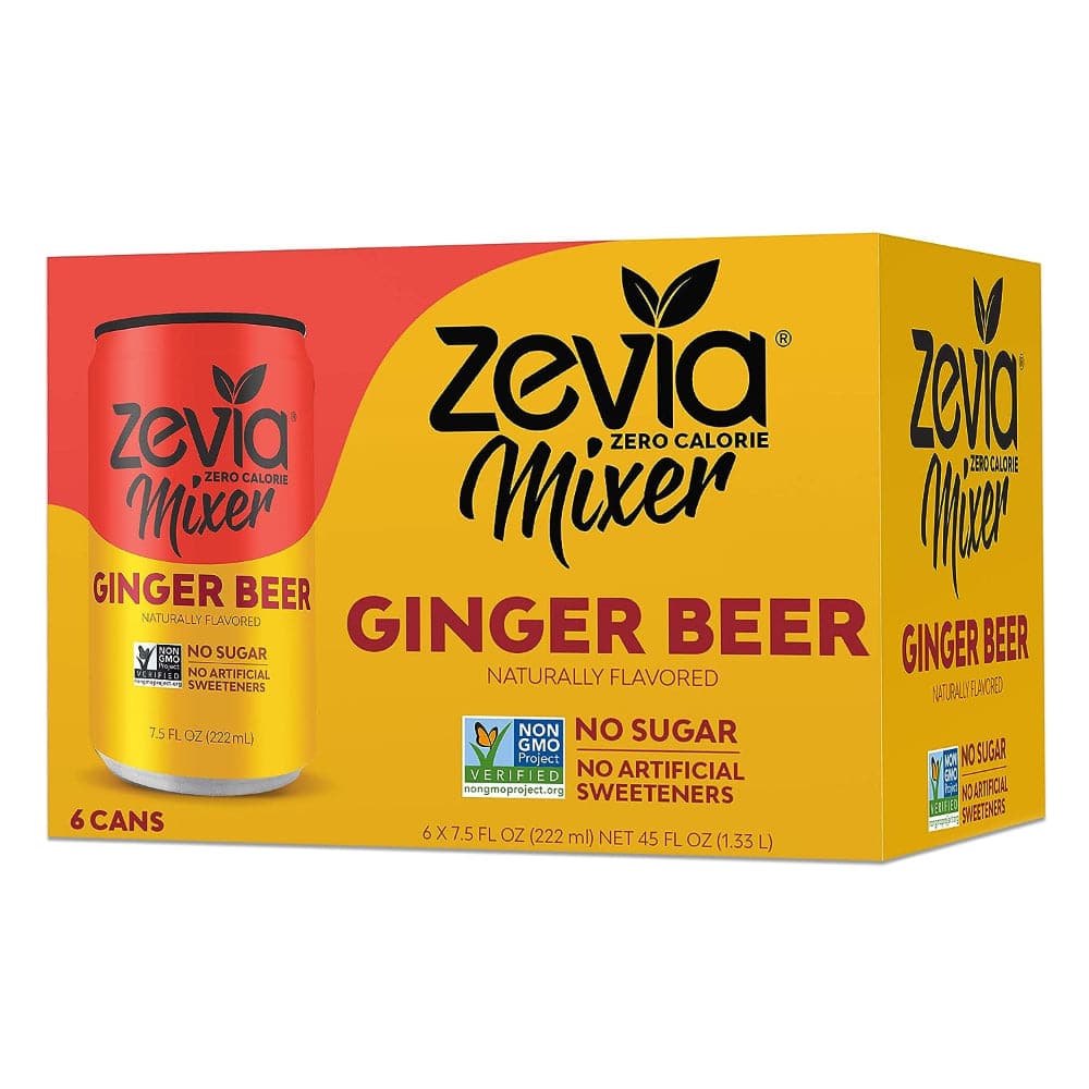 Zevia – Zero Calorie Mixer Ginger Beer 6pk 45 OZ – (Pack of 4)