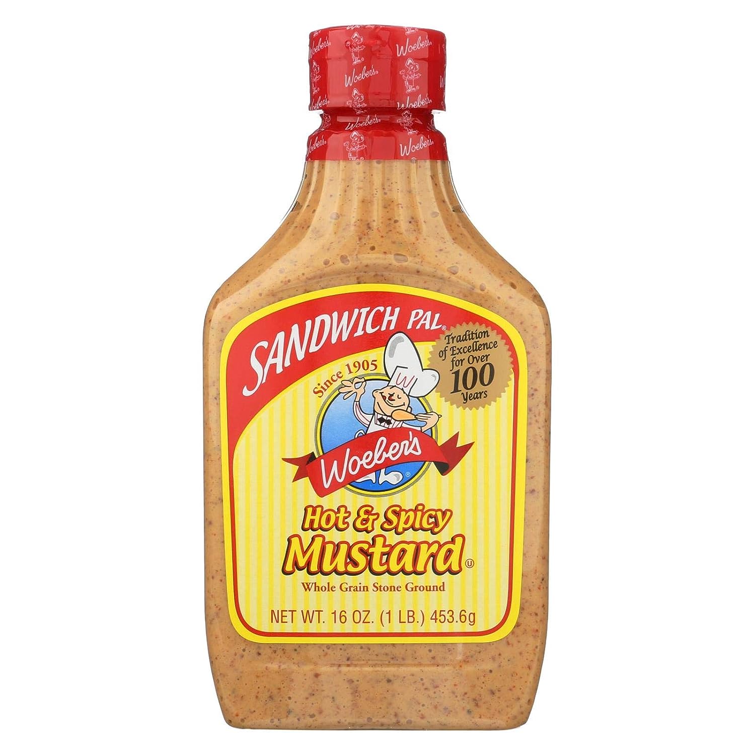 Woeber Mustard Sandwich Pal Hot Spicy 16 Oz – Pack Of 6