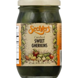 Sechler’s – Candied Sweet Gherkins, 16 Oz | Pack of 6