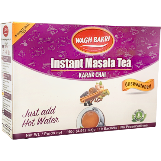 Wagh Bakri Instant Masala Chai Tea Unsweetened – 10 Sachets