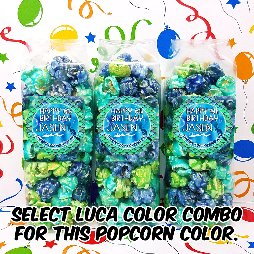 Sea Monster Birthday Party – Popcorn Favors