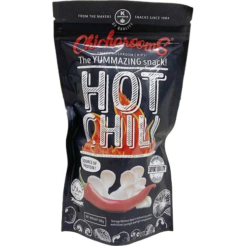 Chicharooms – Crispy Mushroom Chips – Hot Chili – 100 G