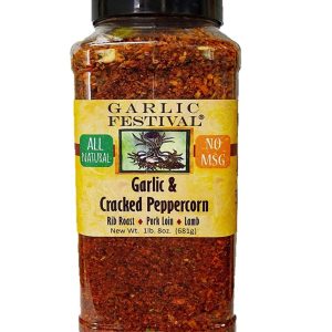 Seasoning Garlic & Cracked Peppercorns Garlic Festival Foods 1 lb 8 oz