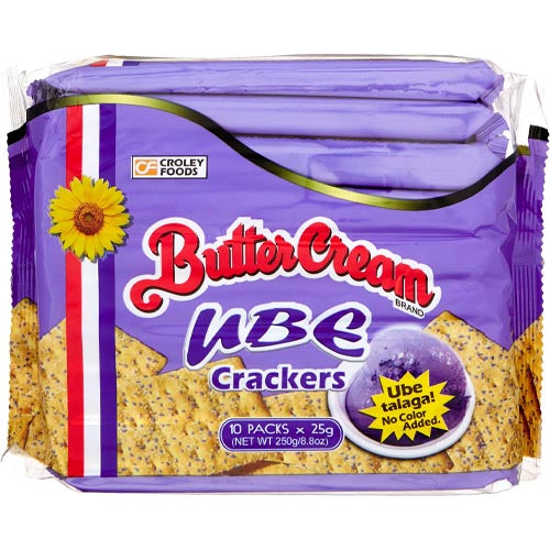 Butter Cream – Ube Crackers – UBE Talaga! No Color Added. – 10 Pack – 25 G – 8.8 OZ