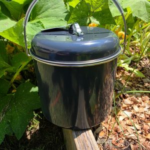 Charcoal Grey Countertop Compost Bin