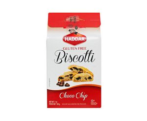 Haddar Gluten Free Biscotti Choco Chip, 7 oz.