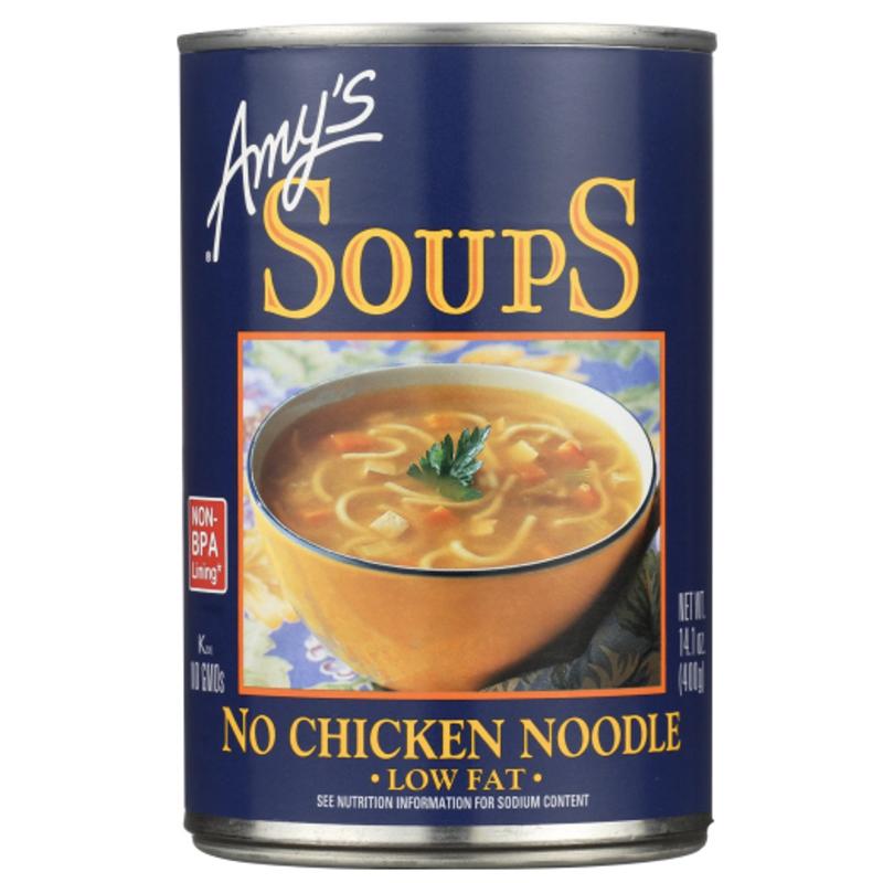 Amy’s – No Chicken Low Fat Noodle Soup, 14.1oz